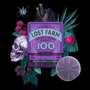100mg Triple Berry x Fatso Live Rosin Gummy